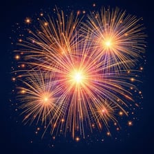 A spectacular fireworks display conveying something marvelous.
