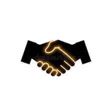 Two business partners shaking hands to represent an affiliation