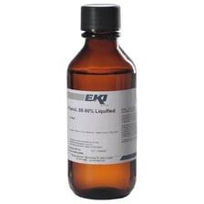 A chemical structure diagram and laboratory bottle representing phenol.