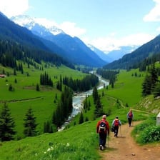 Mountainous landscape in the Kashmir region
