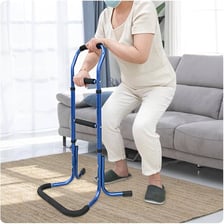 A person being supported by another while needing assistance.