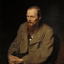 A portrait of Russian novelist Fyodor Dostoevsky