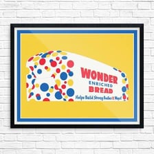 A loaf of Wonder Bread stored inside a bread box