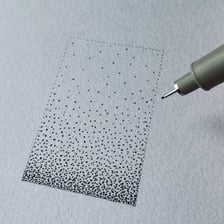An artwork made from many small, separate dots