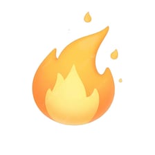 A flame symbolizing intense passion and enthusiasm.