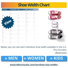 A shoe being measured across its width for fitting