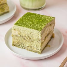 Light finger-shaped sponge cakes arranged on a plate