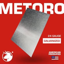 Galvanized steel sheets showing their protective metallic coating