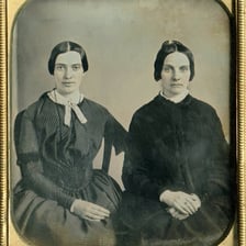 A portrait of the American poet Emily Dickinson