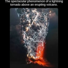 A dramatic volcanic eruption illustrating a remarkable phenomenon.
