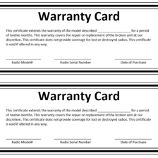 A written product guarantee or warranty card promising coverage.