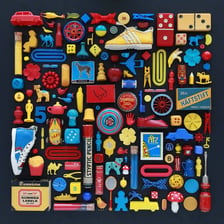 Assorted objects displayed together as a museum collection