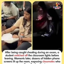 A student apologizing after being caught cheating on an exam.