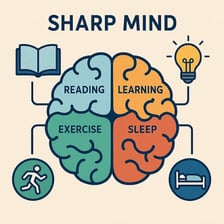 An illustration representing alert, focused thinking.