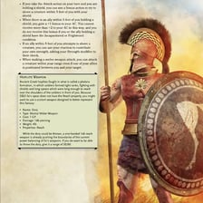 An ancient Greek hoplite wearing armor and carrying a shield and spear