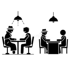 People gathered privately to plan something in secret.