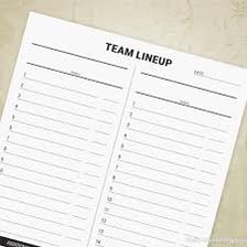 A roster displaying an organized list of names