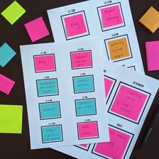 Sticky notes representing unfinished tasks waiting to be completed.