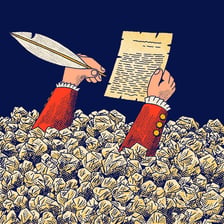 A person clearly rejecting or disavowing a statement.