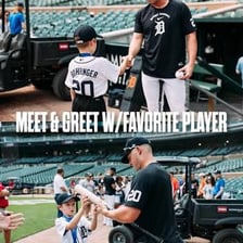 A Detroit Tigers baseball player on the field