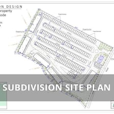 A land parcel shown divided into several smaller lots.