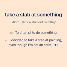 An illustration of a person making an attempt at a task.