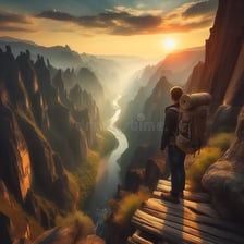 A sound echoing through a canyon