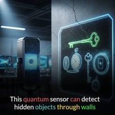 A scientist using a sensor to detect an unseen object or signal.
