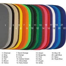 Samples of vinyl and nylon synthetic materials