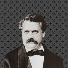 A portrait of Louis Vuitton, the French designer and trunk maker