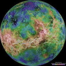 Illustration of NASA’s Magellan spacecraft used to map Venus with radar
