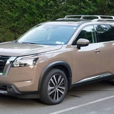 A Nissan Pathfinder sport utility vehicle.