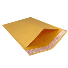 A cushioned mailing envelope alongside a padded cell interior