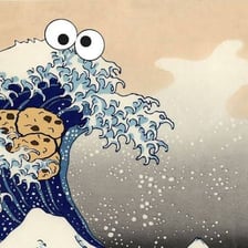A humorous exaggerated imitation of a recognizable artistic style