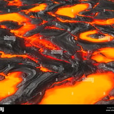 An illustration showing molten magma beneath a volcano.