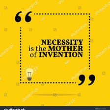 An illustration showing a practical need leading to an invention