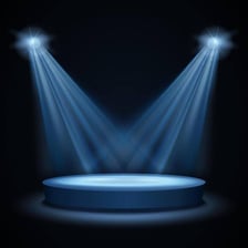 A bright spotlight illuminating a standout performer on a stage.
