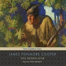 Book cover or illustration depicting Natty Bumppo as the Deerslayer