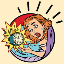 An illustration of a person spreading alarming news to others