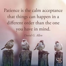 A person continues working calmly on a challenging task.