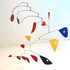 An abstract mobile sculpture by American artist Alexander Calder