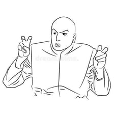 An illustration of a person making a pointed sarcastic remark