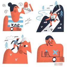 An illustration that represents an abstract idea visually