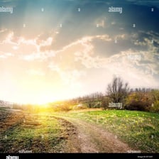 A long road extending toward the horizon with no visible endpoint.