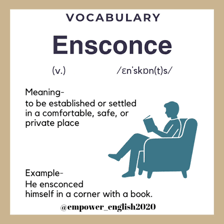 A person settled securely in a comfortable armchair