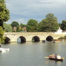 The River Avon flowing through Stratford-upon-Avon in England