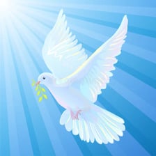 A white dove associated with peace