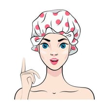 A shower cap alongside a visual representation of a capped maximum price