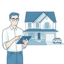 A visual grouping representing an estate agent, estate car and estate duty