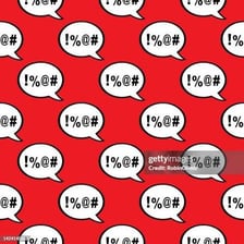 A speech bubble representing a disparaging remark